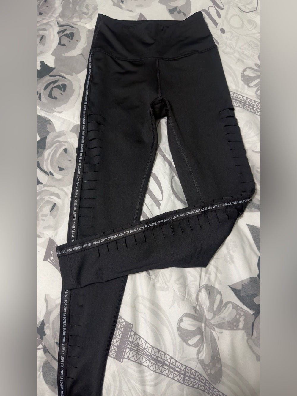 Black High-Waist Zumba Slit Detail Leggings